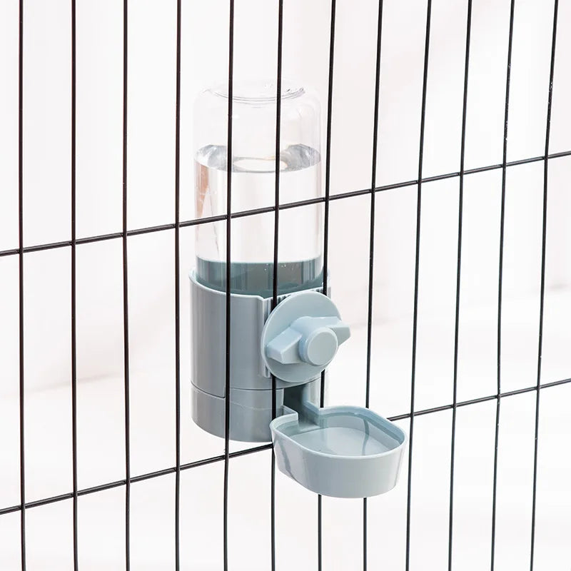 Automatic Pet Feeder Cage Hanging Bowl Water Bottle