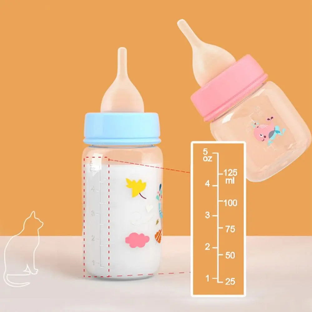 Durable 60ml/125ml Puppy Kitten Feeding Bottle