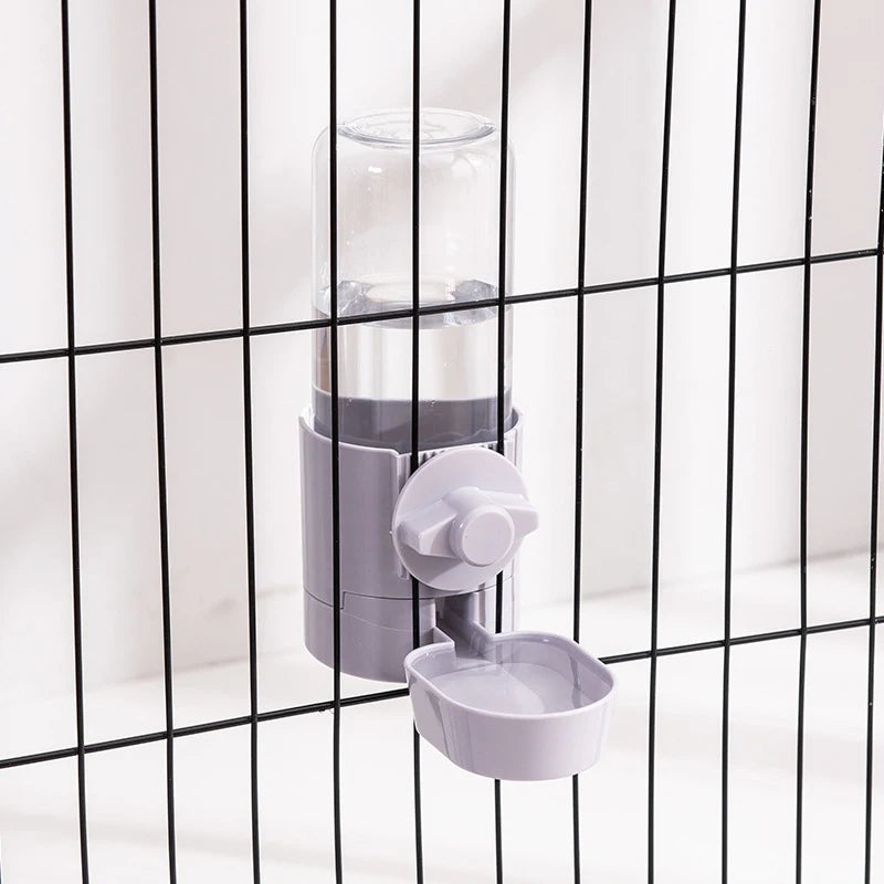 Automatic Pet Feeder Cage Hanging Bowl Water Bottle